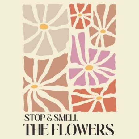 Women | ♻️ Relaxed Hoodie | Stop & Smell the Flowers Design