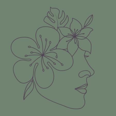 Women | Crop Tee | Floral Face Design