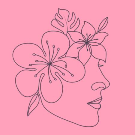Women | Oversized Tee | Floral Face Design