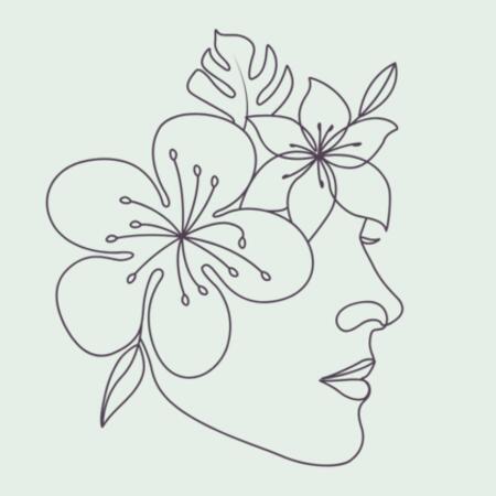 Women | ♻️ Relaxed Hoodie | Floral Face Design