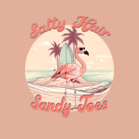 Women | Crop Tee | Salty Hair, Sandy Toes Design