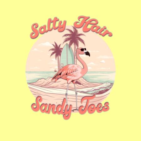 Women | Oversized Tee | Salty Hair, Sandy Toes Design