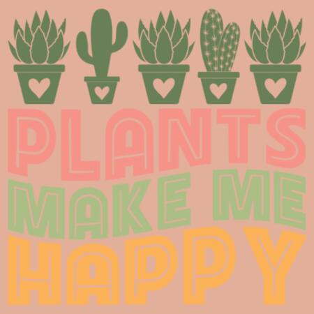 Women | Crop Tee | Plants Make Me Happy Design