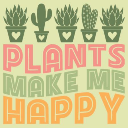 Women | Oversized Tee | Plants Make Me Happy Design