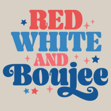 Women | Crop Tee | Red, White & Boujee Design