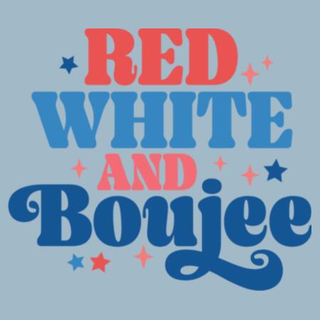 Women | Oversized Tee | Red, White & Boujee Design