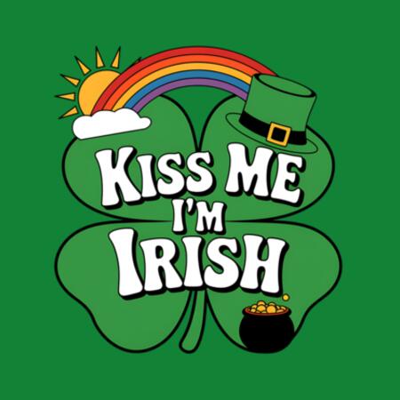 Women | Oversized Tee | Kiss Me I'm Irish Design