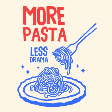Tote (42 x 42cm) | More Pasta, Less Drama Design