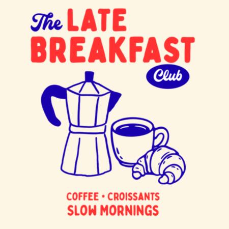 The Late Breakfast Club • Tote Bag Design