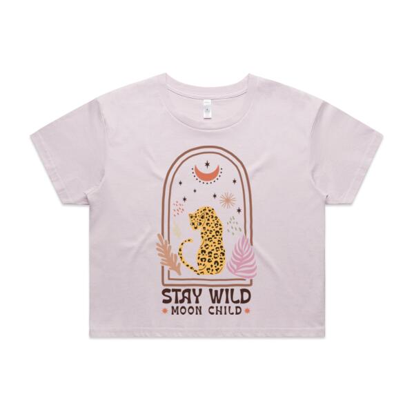 Women | Crop Tee | Stay Wild Moon Child Thumbnail