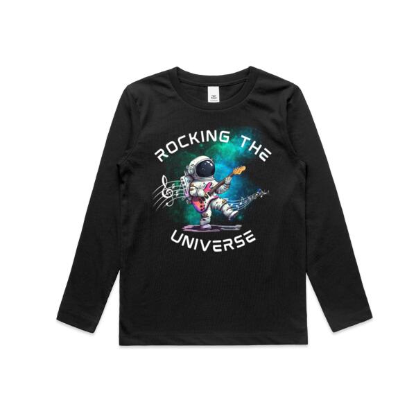 Kids | Long-Sleeve Tee | Rocking the Universe (white writing) Thumbnail