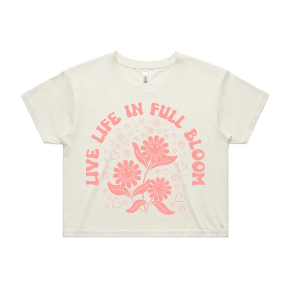 Women | Crop Tee | Live Life in Full Bloom Thumbnail