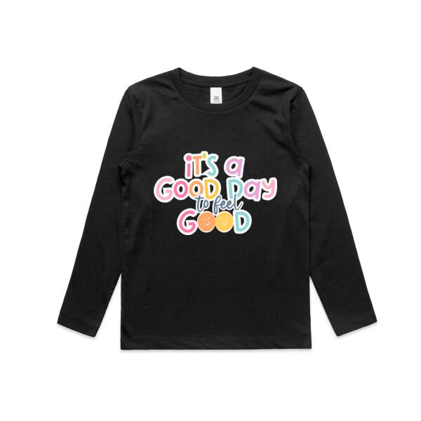 Kids | Long-Sleeve Tee | It's A Good Day To Feel Good Thumbnail
