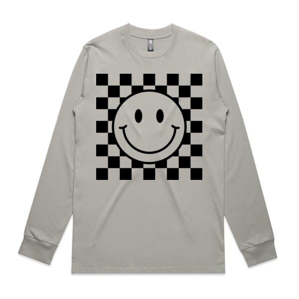 Men | Long-Sleeve Tee | Checkered Smiles Thumbnail