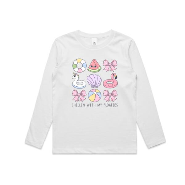 Kids | Long-Sleeve Tee | Chillin' with My Floaties Thumbnail