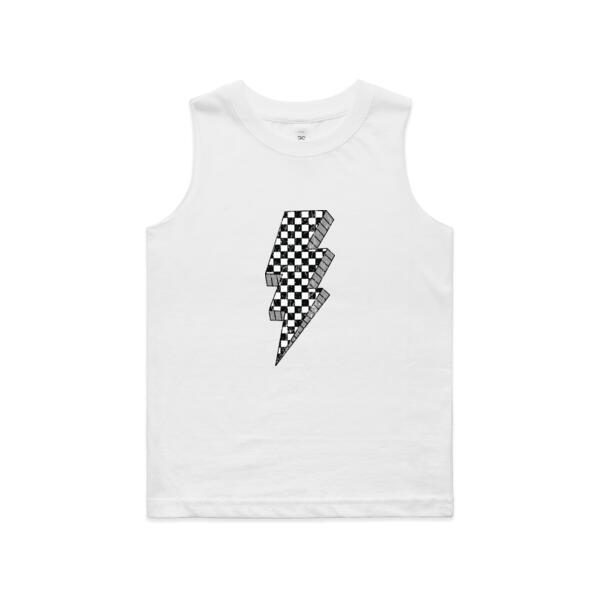 Kids | Tank | Checkered Lightning Bolt Thumbnail