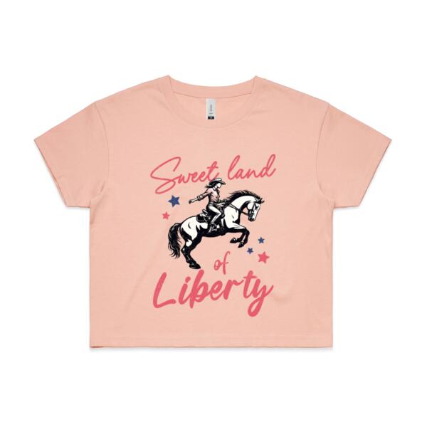 Women | Crop Tee | Sweet Land of Liberty Thumbnail