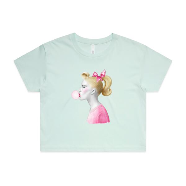 Women | Crop Tee | Fifties Bubblegum Girl Thumbnail