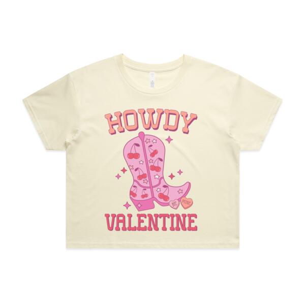 Women | Crop Tee | Howdy Valentine Thumbnail