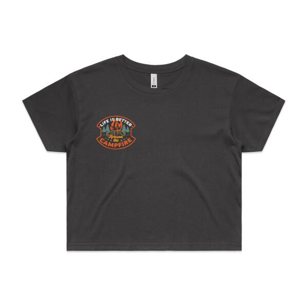 Women | Crop Tee | Life is Better Around the Campfire Thumbnail