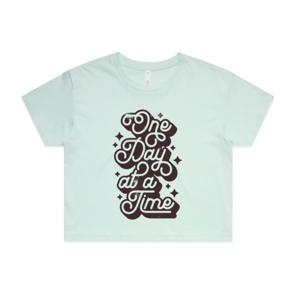 Women | Crop Tee | One Day at a Time Thumbnail