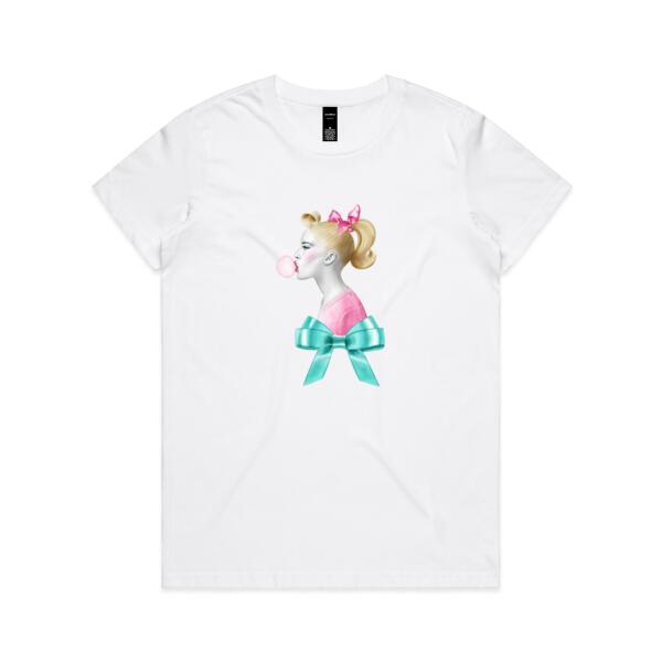 Women | Essential Tee | Fifties Bubblegum Girl Thumbnail