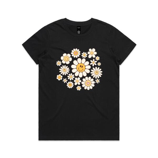 Women | Essential Tee | Retro Daisies Thumbnail