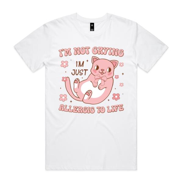 Women | Oversized Tee | I'm Not Crying, I'm Just Allergic to Life Thumbnail