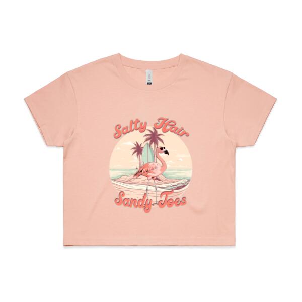 Women | Crop Tee | Salty Hair, Sandy Toes Thumbnail