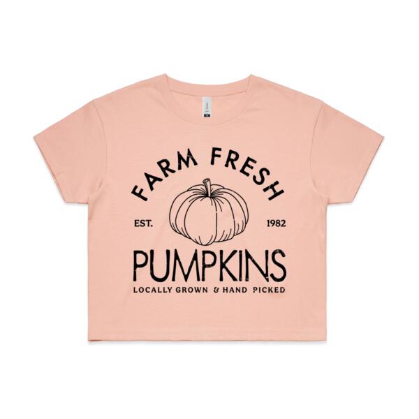 Women | Crop Tee | Farm Fresh Pumpkins Thumbnail