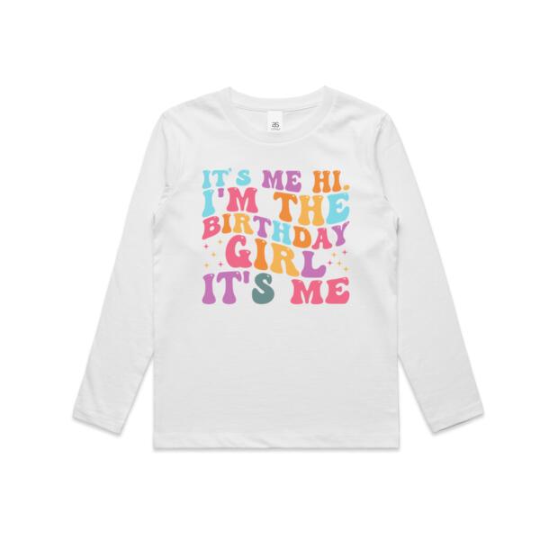 Kids | Long-Sleeve Tee | I'm the Birthday Girl, It's Me Thumbnail