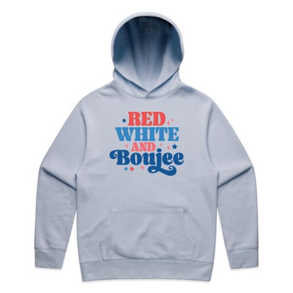 Women | ♻️ Relaxed Hoodie | Red, White & Boujee Thumbnail