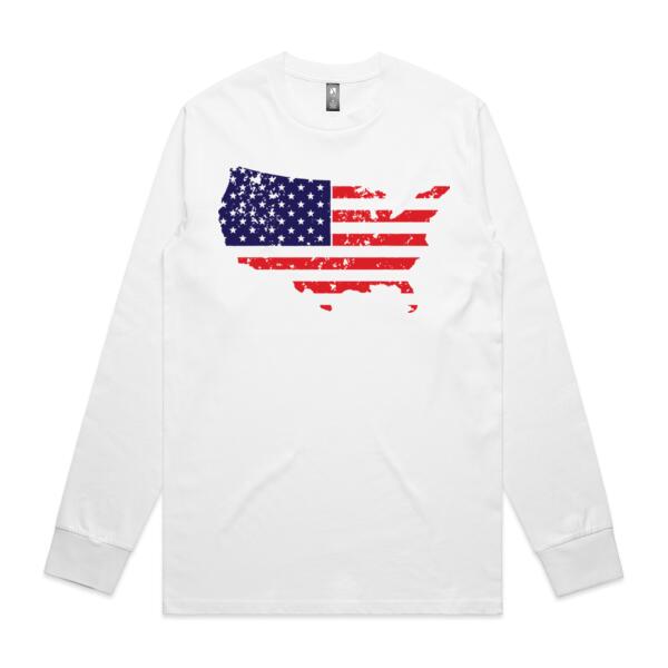 Men | Long-Sleeve Tee | USA Map Thumbnail