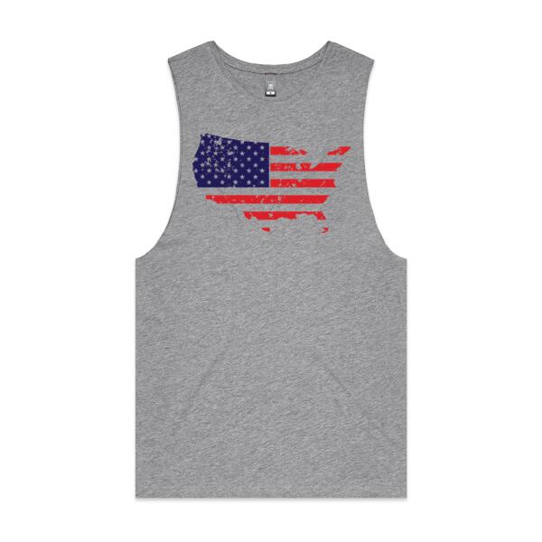 Men | Muscle Tank | USA Map Thumbnail
