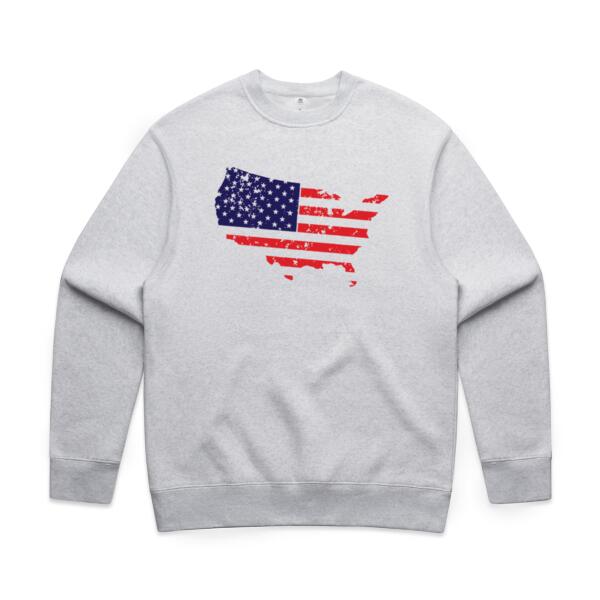 Men | ♻️ Relaxed Sweatshirt | USA Map Thumbnail