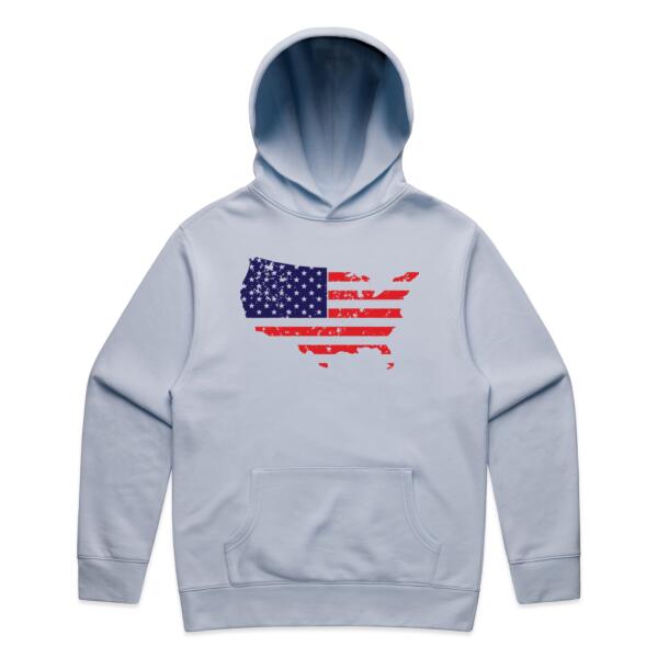Men | ♻️ Relaxed Hoodie | USA Map Thumbnail