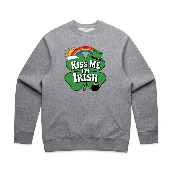 Women | ♻️ Relaxed Sweatshirt | Kiss Me I'm Irish Thumbnail