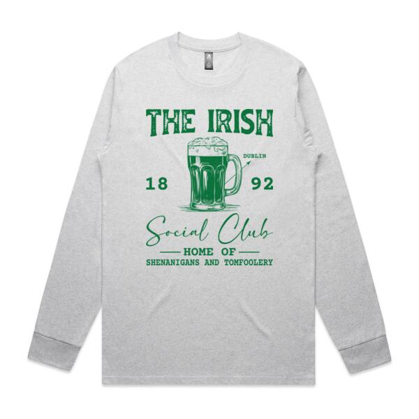 Men | Long-Sleeve Tee Irish Social Club Design  Thumbnail