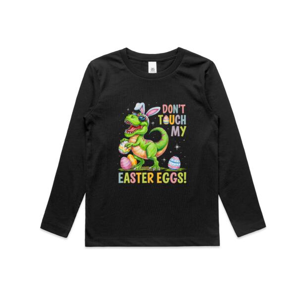 Kids | Long-Sleeve Tee | Don't Touch My Easter Eggs Thumbnail