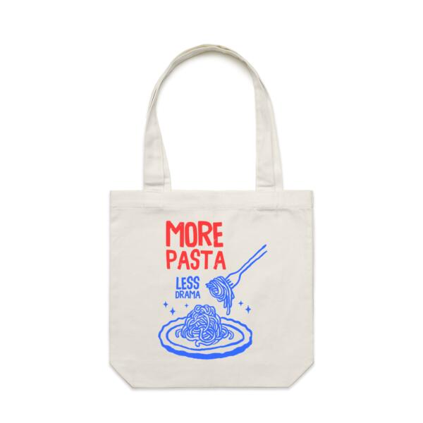 Tote (42 x 42cm) | More Pasta, Less Drama Thumbnail
