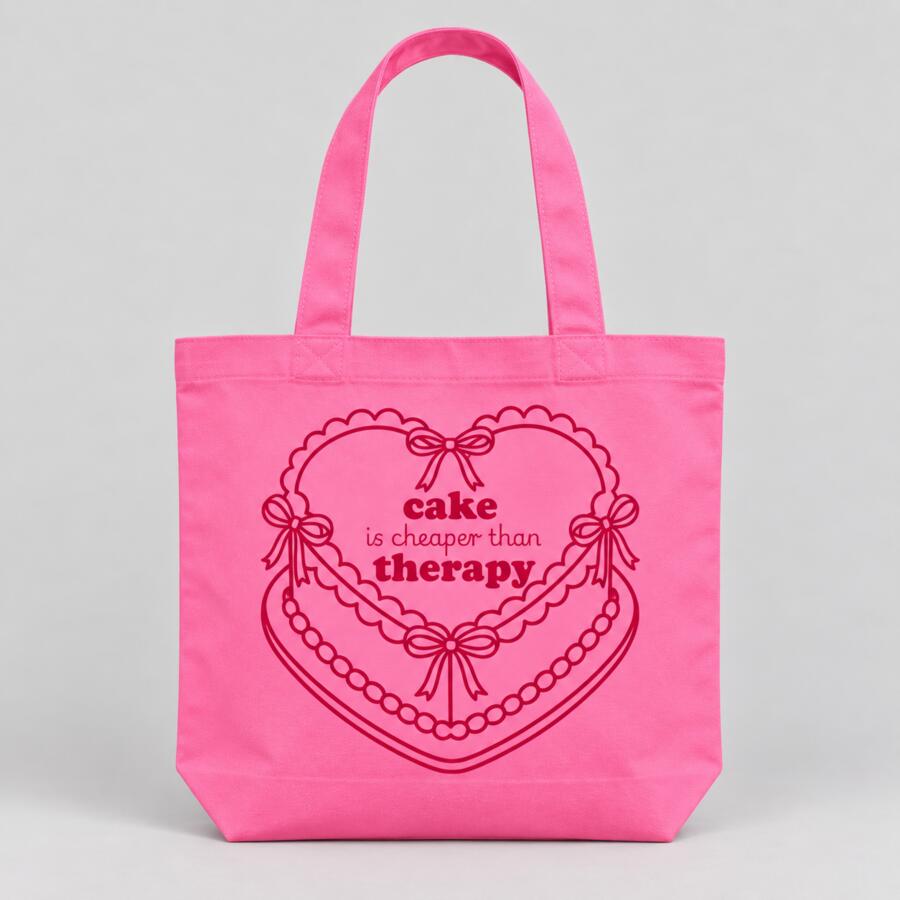 Cake is Cheaper Than Therapy • Tote Bag Thumbnail